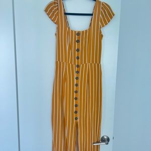 Altar D State Mustard Yellow Midi Dress